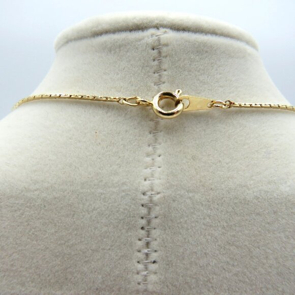 Vintage Gold Tone Necklace Heart Imitation Pearl Stations 18 Inch‎ Korea - Picture 4 of 6